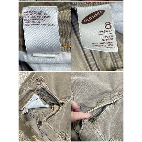 Old navy corduroy flare jeans womens sz 8 mid rise stretch denim retro Y2K - Picture 10 of 12